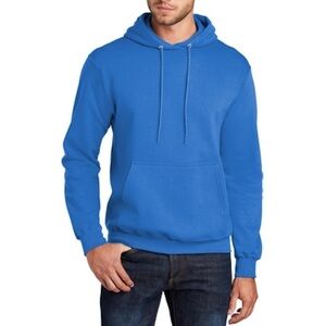 Port & Company Core Fleece Pullover Hooded Sweatshirt XXL Blue 2XL